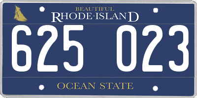 RI license plate 625023