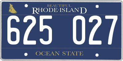 RI license plate 625027