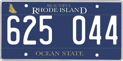 RI license plate 625044