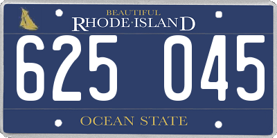 RI license plate 625045