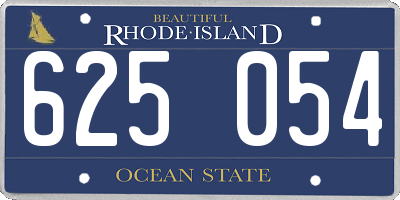 RI license plate 625054