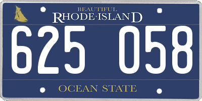 RI license plate 625058