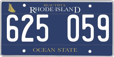 RI license plate 625059