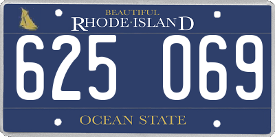 RI license plate 625069