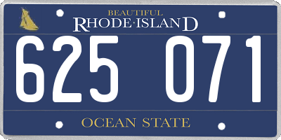 RI license plate 625071