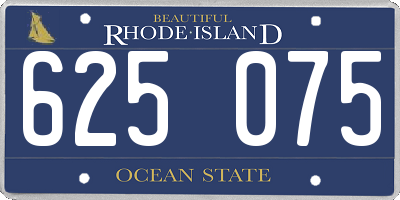 RI license plate 625075