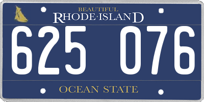 RI license plate 625076