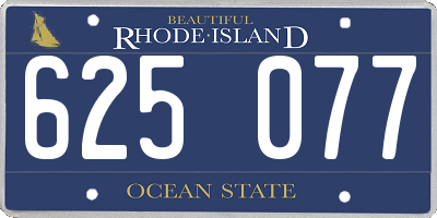 RI license plate 625077