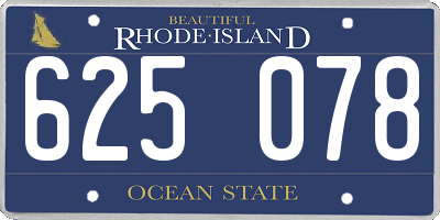 RI license plate 625078