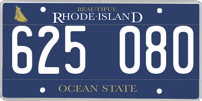 RI license plate 625080