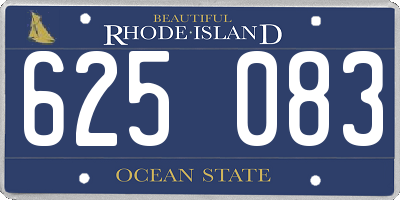 RI license plate 625083