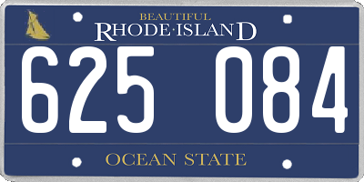 RI license plate 625084