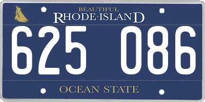 RI license plate 625086