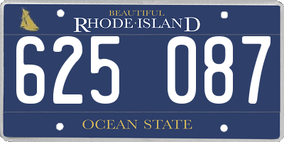 RI license plate 625087