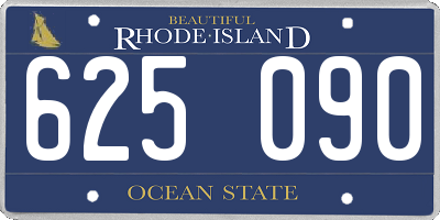 RI license plate 625090