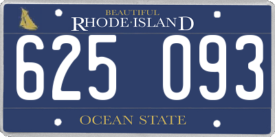 RI license plate 625093
