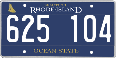 RI license plate 625104