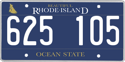 RI license plate 625105