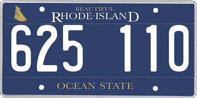 RI license plate 625110