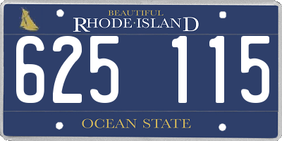 RI license plate 625115