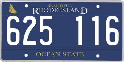 RI license plate 625116