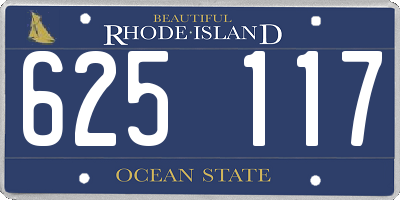 RI license plate 625117