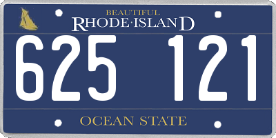 RI license plate 625121