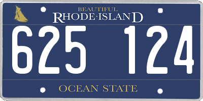 RI license plate 625124