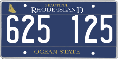 RI license plate 625125
