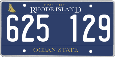 RI license plate 625129
