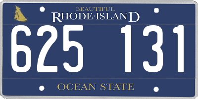RI license plate 625131