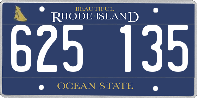 RI license plate 625135