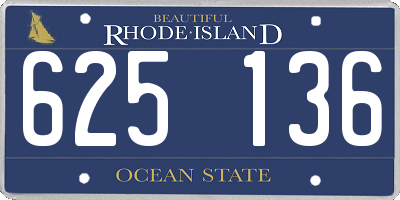 RI license plate 625136