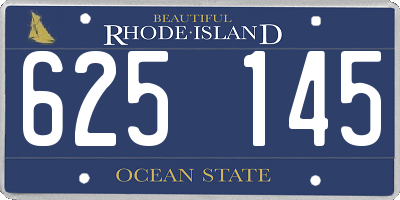 RI license plate 625145