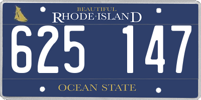 RI license plate 625147
