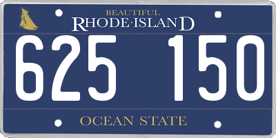 RI license plate 625150