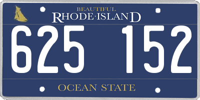 RI license plate 625152
