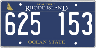 RI license plate 625153
