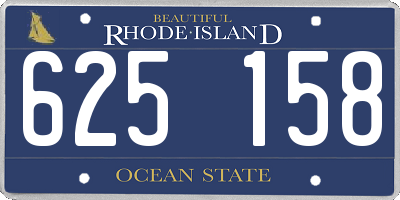 RI license plate 625158