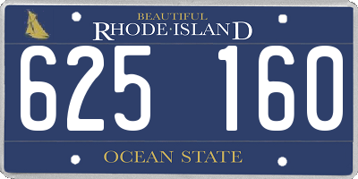 RI license plate 625160
