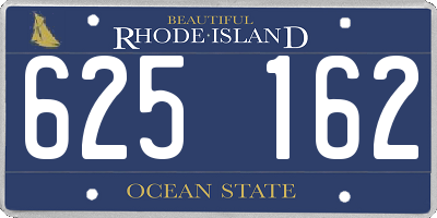 RI license plate 625162