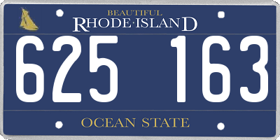 RI license plate 625163