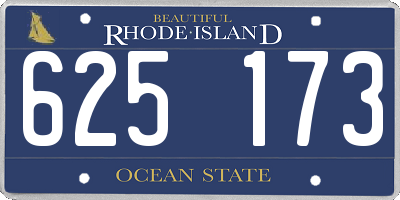 RI license plate 625173