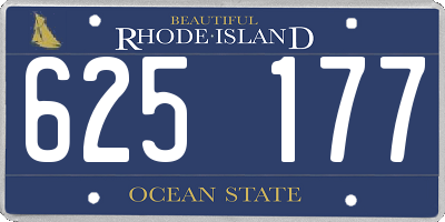 RI license plate 625177