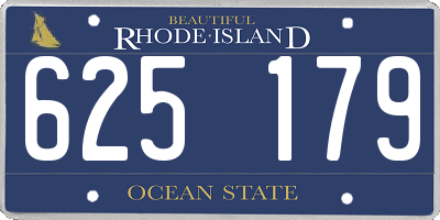 RI license plate 625179