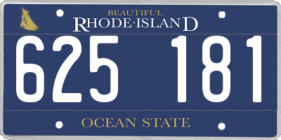 RI license plate 625181