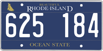 RI license plate 625184