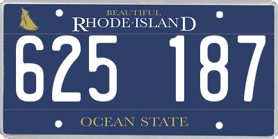 RI license plate 625187