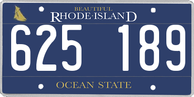 RI license plate 625189