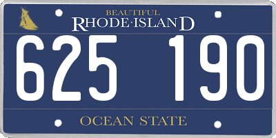 RI license plate 625190